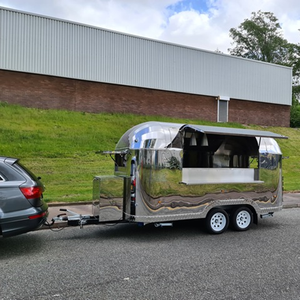 Carretto Mobile per Gelati, Caffè, <span class=keywords><strong>Hamburger</strong></span> e <span class=keywords><strong>Pizza</strong></span> in Acciaio Inox, Rimorchio per Cibo e Snack Completamente Attrezzato - Product Image 2