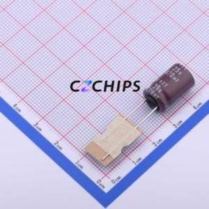 Condensateur électrolytique en aluminium à montage traversant EKZE250ETD471MJ161, D10xL16mm 470uF 20% 25V 1.43A-100kHz - Product Image 1