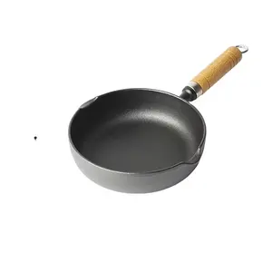 厨房烹饪家用物品预调味铸铁炒锅煎汤烹饪锅