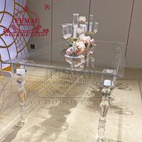 Modernes Design Restaurant Acryl Rechteckiger Ghost Esstisch