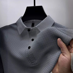 Camisa Polo de Lujo <span class=keywords><strong>para</strong></span> Hombre, de Poliamida y Elastano, Manga Corta, Secado Rápido, Anti-Pilling, Casual, de Negocios, Color Sólido, Corte Ajustado - Product Image 3