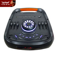 Haut-parleur Bluetooth d'extérieur haute puissance 100 W avec déflecteur en plastique, système audio PA populaire pour DJ et karaoké, avec micro