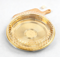 Boîte à sushi ronde personnalisable en plastique avec couvercle, matériau de qualité alimentaire pour restaurants japonais, snack-bars, stands de hamburgers