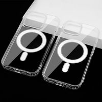Étui de téléphone portable VIETAO personnalisé imprimé transparent antichoc anti-chute magnétique en acrylique/TPU tendance pour 15 Pro Max