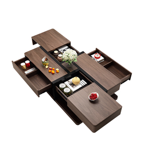 Hot Sale Lift up Living Room Furniture Modern <strong>Walnut</strong> <strong>Coffee</strong> <strong>Table</strong> Wood Storage Tea <strong>Table</strong> Design - Product Image 6