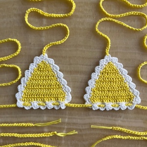 Conjunto de Bikini de Ganchillo Hecho a Mano con Diseño Personalizado, Estampado de Flores Pequeñas, Traje de Baño para Niñas, Bikini de Punto, Ropa de Playa, Traje de Baño para Mujer - Product Image 4