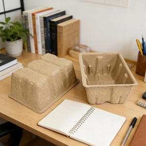 Minimalist <strong>Paper</strong> Pulp Storage Box for <strong>UK</strong> Eco-friendly Compostable Container Sustainable Molded Pulp Box for Germany Market - Product Image 4