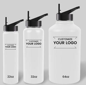 Bouteilles d'eau en acier inoxydable avec impression sérigraphique 3D, couleurs, logos et tailles personnalisables. - Product Image 3