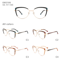 Montures de lunettes de vue en acétate pour femmes Teenyoun, nouvelles montures de lunettes en acétate pour OEM et ODM
