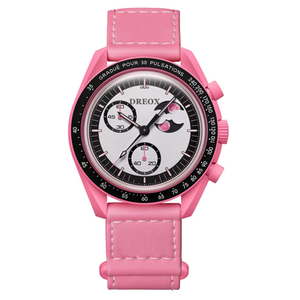 DREOX Orologi di Coppia alla Moda, Edizione Speciale Missione Spaziale, Cronografo al Quarzo per <span class=keywords><strong>Uomo</strong></span> e <span class=keywords><strong>Donna</strong></span> - Product Image 2