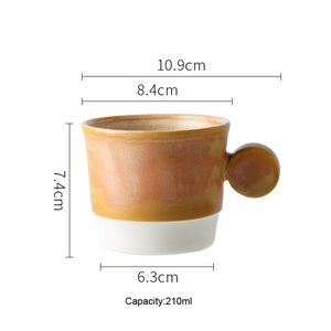 Taza de Café de Cerámica Retro, Taza Creativa con Personalidad, Taza de Leche <span class=keywords><strong>para</strong></span> <span class=keywords><strong>el</strong></span> <span class=keywords><strong>Desayuno</strong></span>, Taza <span class=keywords><strong>para</strong></span> Parejas - Product Image 3