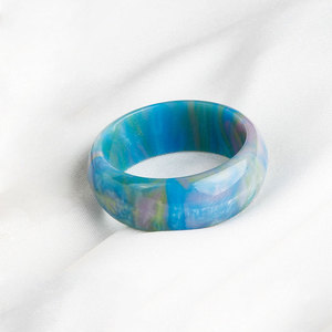 Tyktok — bagues en résine Flash colorée, anneaux empilables, 8mm, spécialement aurore, motif de sable mouvant, arc-en-ciel, coques en acrylique, pour femmes et hommes - Product Image 2
