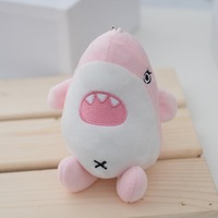 Porte-clés Requin en Peluche Mignon de 4 Pouces avec Rembourrage en Coton PP, Porte-clés Animal en Peluche Doux pour Cadeau Unisexe
