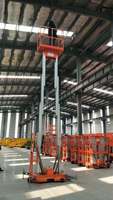 Ascenseur manuel en aluminium de levage d'un homme pour la plate-forme de fonctionnement