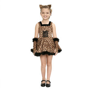 زي تنكري للقطط بنمط الفهد للجنسين مصنوع في المصنع، من البوليستر المخملي، بتصميم غربي مريح وقابل للتنفس مع تصميم دانتيل فريد، مناسب لأعياد الميلاد - Product Image 2