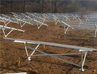 Support de montage au sol solaire en aluminium AL6005 T5 pour structure photovoltaïque, support pour installations utilitaires, fermes et terres ouvertes, réglable