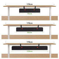 Goulotte de gestion de câbles sous bureau grande capacité sans perçage, en tissu, pour bureau et domicile