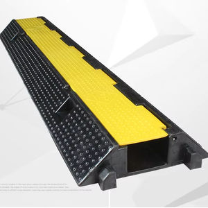 כבל חשמל חיצוני מהירות bumps פלסטיק מתלוצץ צהוב + שחור 30 קילומטר/שעה האטה רצועה מעוטת - Product Image 1