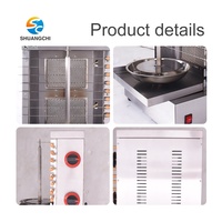 Machine à kebab rotative automatique au gaz GPL, état neuf, pour shawarma, poulet et kebab de dinde