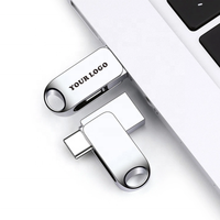 Mini commande D'instantané D'USB en métal pour Téléphone Pivotant OTG CLÉ USB lecteur D'importation disque mémoire clé USB 32 go