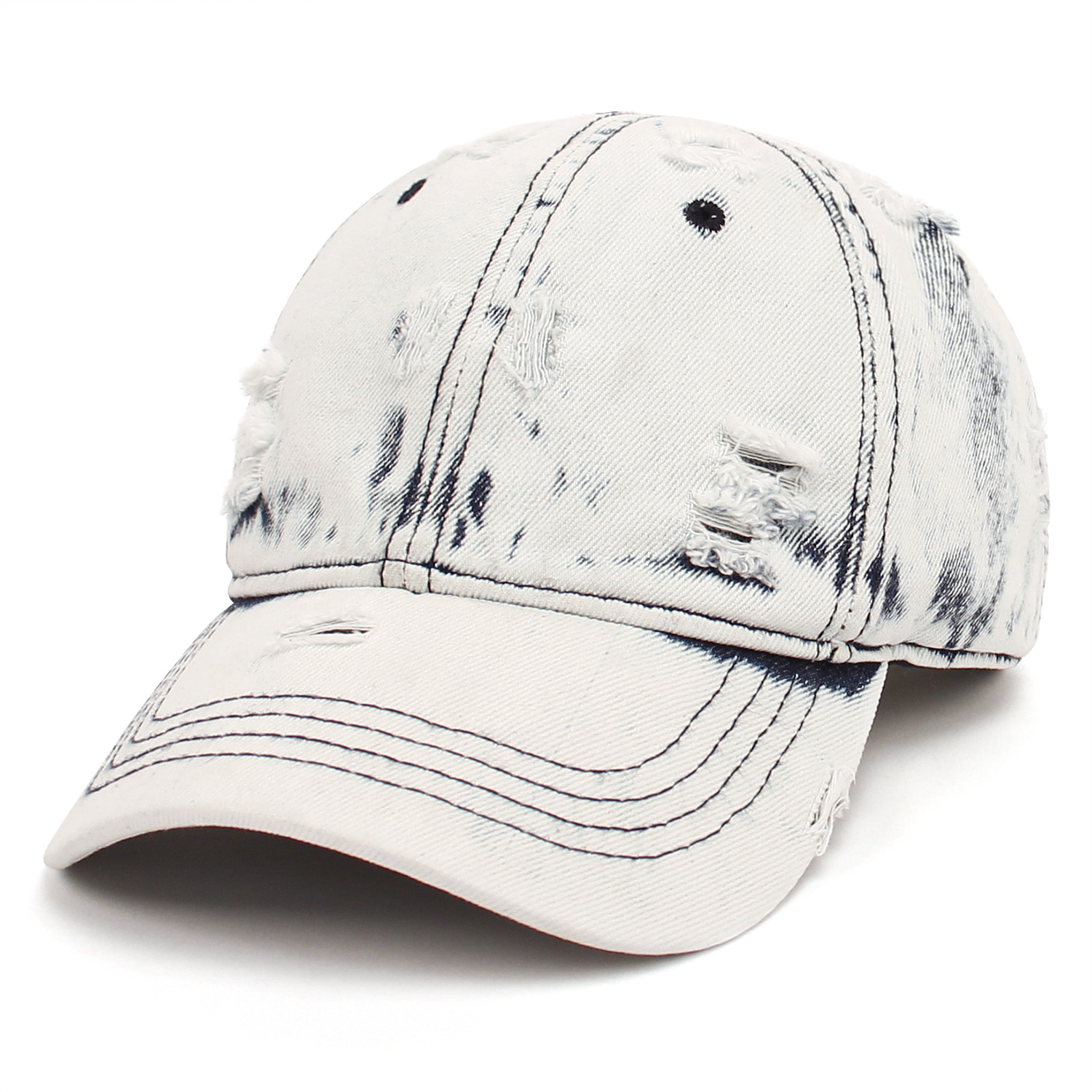【1993studio】 Original denim washed damage ball cap/追跡付 ☆STAYC スミン 着用！！【FILLUMINATE】Damage Washed Denim