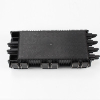 Aoptke Dome Type Optical Cable Splicing Closure 2-in-4-Out Port 12/24/48 Core Fiber Fusion Splice Box FTTH IP68 Waterproof ABS