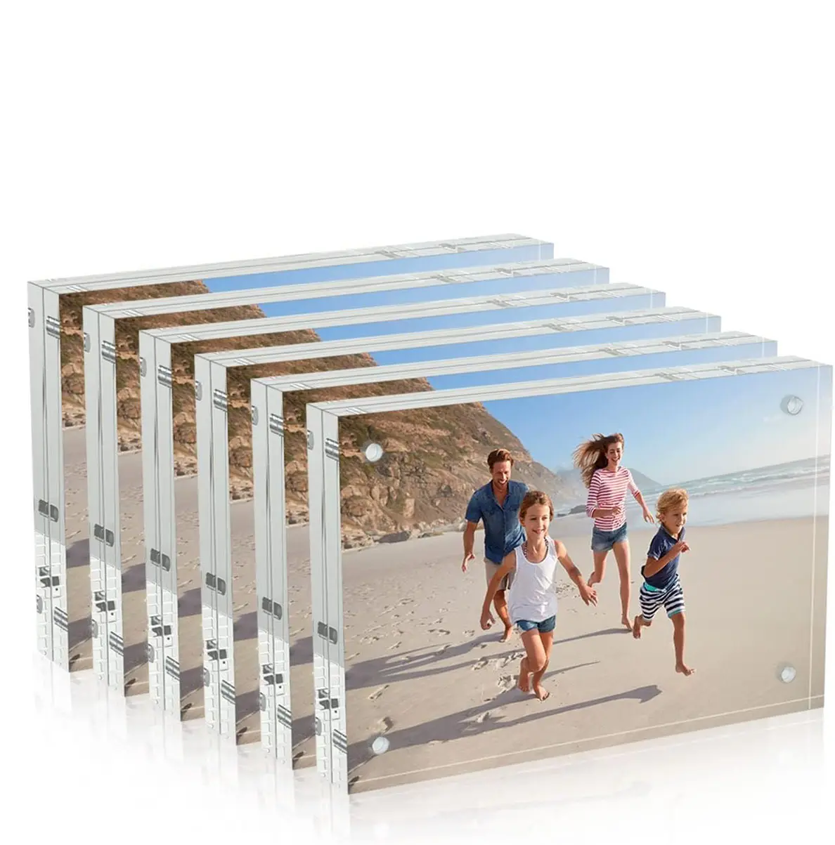 Cornice multicolore Stander formato personalizzato colorato acrilico rimovibile trasparente cornice per foto