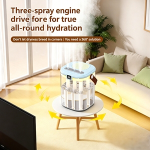 Nuevo Difusor de Aromas con Humidificación Constante de 360 Grados, Tanque de Agua Transparente Portátil, Fácil de Limpiar, <span class=keywords><strong>Humidificador</strong></span> Doméstico - Product Image 2