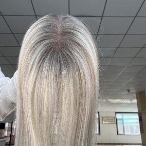 Premier Jesa Balayage Color Virgin European Remy Hair Tupé Premium Remy Human Hair Mono Mesh Hair Toppers para mujeres - Product Image 6