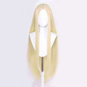 Perruque longue et droite pour femme, 100 cm, avec frange latérale, en fibre haute température, pour mode, beauté et cosplay, perruque complète - Product Image 1