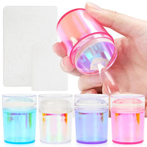 DIY büyük fransız transferi tırnak Stamper seti plastik aracı ve silikon tırnak malzemeleri ile tek ve çift golf sopası kılıfı - Product Image 4