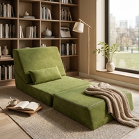 Canapé-lit convertible moderne de luxe carré en velours doux avec éponge 40D, pliable et compressible, pour salon et appartement - Grande Vente