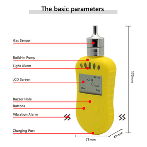 เครื่องตรวจจับก๊าซเอทิลีนแบบพกพาที่ได้รับการรับรอง Atex พร้อมปั๊มวิเคราะห์ C2h4 - Product Image 2