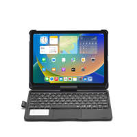 Clavier sans fil avec pavé tactile en cuir et plastique à rotation 360 degrés pour iPad Pro 11 pouces