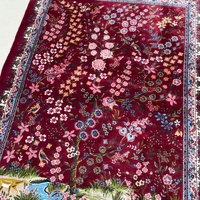 Tapisserie murale tissée en modal de luxe, motif Arbre de Vie, bordeaux, vente en gros, 60*90cm
