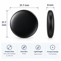 Localisateur intelligent double certifié MFi pour Google, compatible avec Apple et Android, pour clés, portefeuille, bagages, animaux de compagnie, fonctionne comme un AirTag GPS