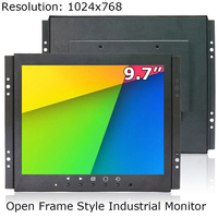 9.7/10 İnç Açık Çerçeveli Endüstriyel Kapasitif IPS Dokunmatik Ekran Monitörü 4:3 En Boy Oranı VGA/HD/USB