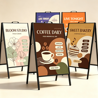 Support de sol pliable personnalisé en carton KT, affichage double face portable pour affiches extérieures, taille sur mesure