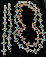 Chaîne de bijoux en argent sterling 925 avec maillons cubains infinis, breloques trèfle en moissanite taille marquise aux couleurs fantaisie tendance