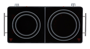 Cocina Eléctrica de Cerámica Universal para Exteriores de 3000W, Doble Quemador, <span class=keywords><strong>Placa</strong></span> Radiante Infrarroja con Tapa de Vidrio y Asa de Acero Inoxidable - Product Image 5