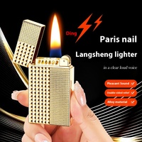 Technologie noire Allumage sonore intelligent Briquet à induction hybride électrique Coupe-vent Quatre types de moteur Design créatif à la mode