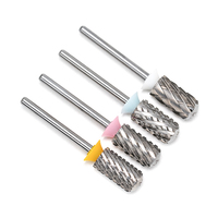Brocas para uñas de carburo superior liso de barril grande Sharp 4XC, broca para alisar uñas, broca de seguridad para uñas, cortadores redondos de manicura acrílica