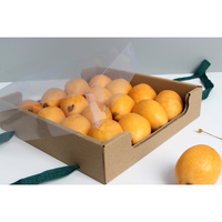 IMEE en stock boîte cadeau transparente avec couvercle fraise fruits bonbons boîte kraft avec poignée Logo personnalisé