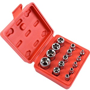 Jeu de douilles hexagonales E4-24mm, 14 pièces, avec embouts <span class=keywords><strong>Torx</strong></span> femelles, pour clés à douilles de 1/2 ", 3/8 ", 1/4 ", outil de réparation manuel - Product Image 5