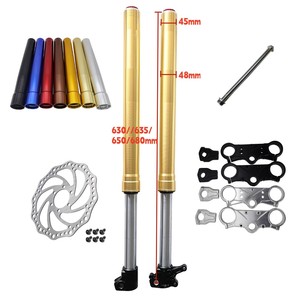 Передняя вилка для грязного велосипеда полная перевернутая передняя вилка подвеска амортизатор и тройной зажим руля - Product Image 2