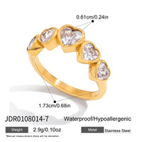 Gaovo Luxus 18K Vergoldeter Edelstahl Moissanit Cluster Breiter Bandring Damen Geometrischer Statement Modeschmuck