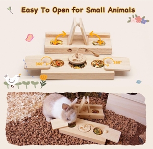 Tùy Chỉnh Động Vật Nhỏ Thức Ăn Bằng Gỗ Gia Cố Ẩn Và Tìm Kiếm Vật Nuôi Thức Ăn Thiết Bị - Product Image 3