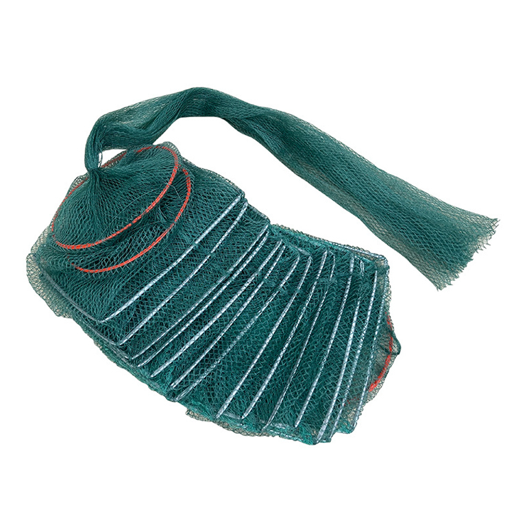 NIMOA Piège Filet Pêche Automatique 6 Trous - Nylon Pliable Crabe Poisson Crevettes Homard