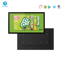 Tableta Sunworld YC-N156 de 15.6 Pulgadas con Marco Delgado, Montaje en Pared, POE, CE RK3566/RK3576, Sistema Operativo Android Linux con Luz LED para Restaurante