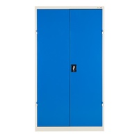 Armoire de rangement en acier à double porte, robuste, multifonctionnelle, avec grille suspendue pour atelier, garage automobile, maison, garage